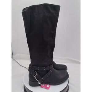 NWT FAUX LEATHER KNEE HIGH RIDING BOOTS by XOXO Footwear size 6.5